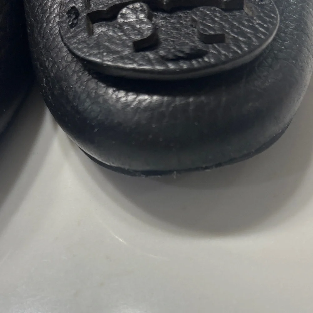 Tory Burch Black Textured Flats